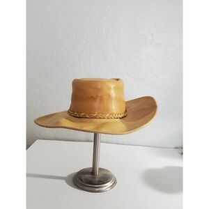 Western Style Cowboy Hat Light Color Leather for Women